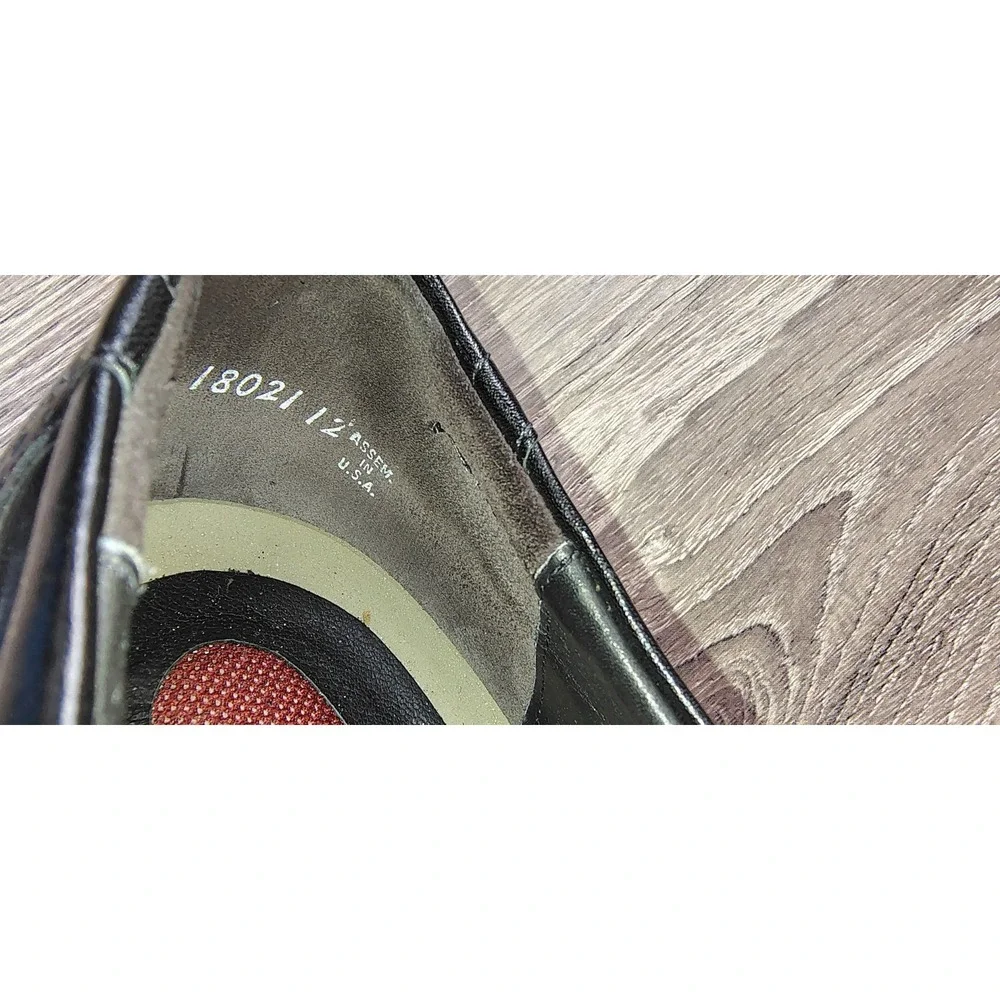 Easy Spirit Men 12 Black Leather Cap Toe‎ Oxford Brogue Dress Shoes Lace USA